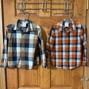 Jumping Beans toddler boys flannel button down shirts